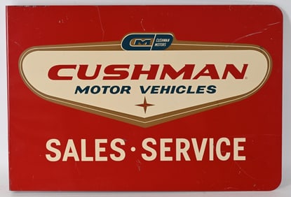 CUSHMAN MOTOR VEHICLE SALES & SERVICE FLANGE SIGN