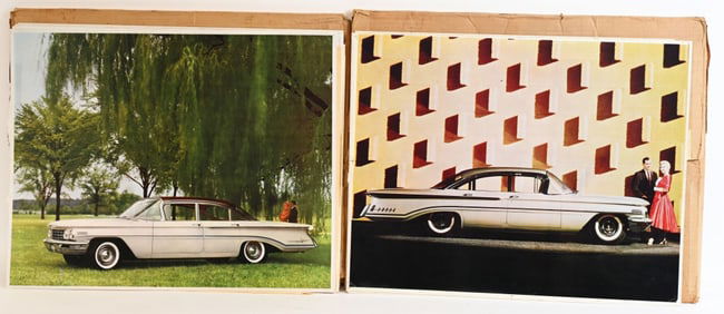 10- 60s OLDSMOBILE SHOWROOM TRANSPARENCIES SIGNS