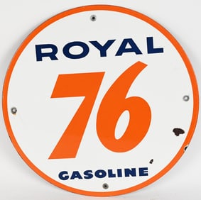 ROYAL 76 GASOLINE PUMP SIGN