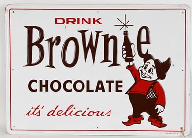 DRINK BROWNIE CHOCOLATE SODA TIN SIGN