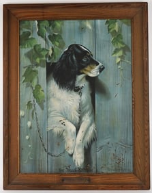 BROOK HILL WHISKEY DOG TIN SIGN By ALEXANDER POPE