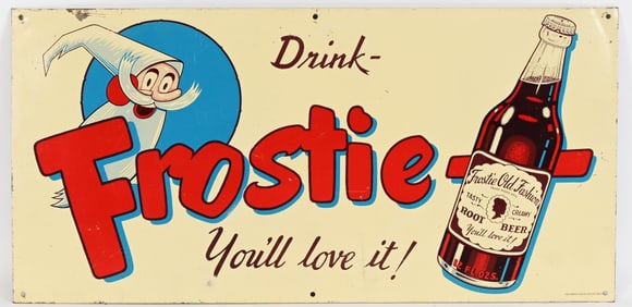 DRINK FROSTIE ROOT BEER TIN SIGN