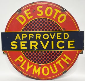 DESOTO PLYMOUTH APPROVED SERVICE DSP SIGN