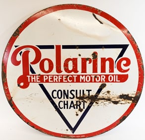 42" POLARINE MOTOR OIL SSP PORCELAIN SIGN