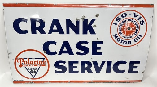 STANDARD OIL POLARINE CRANK CASE SERVICE SIGN