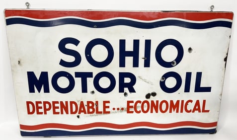 SOHIO MOTOR OIL PORCLEAIN SIGN