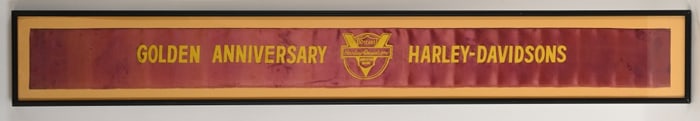 HARLEY DAVIDSON GOLDEN ANIVERSARY BANNER