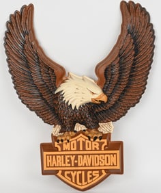 HARLEY DAVIDSON EAGLE MOLDED PLASTIC SIGN