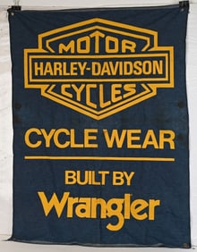 HARLEY DAVIDSON CYCLE WEAR WRANGLER SIGN