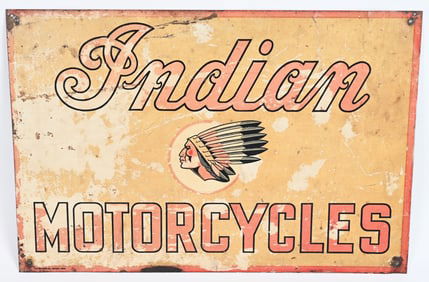 INDIAN MOTORCYCLES TIN SIGN