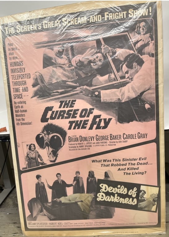 1965 CURSE OF THE FLY 2-SHEET MOVIE POSTER (1 of 4)