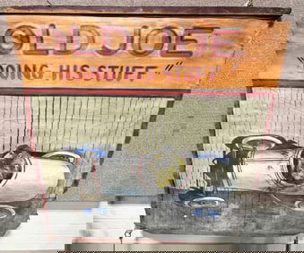 OLD JOE MONKEY CAR CARNIVAL BANNER