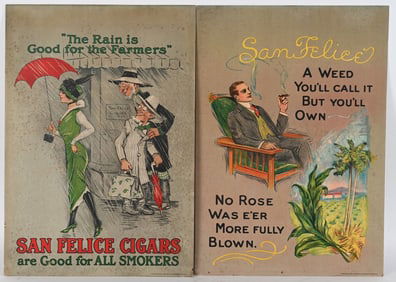 2- EL VERSO CIGARS DOUBLE SIDED POSTERS
