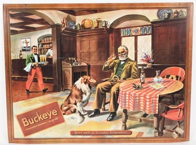 BUCKEYE BEER GRANDPA TIN SIGN