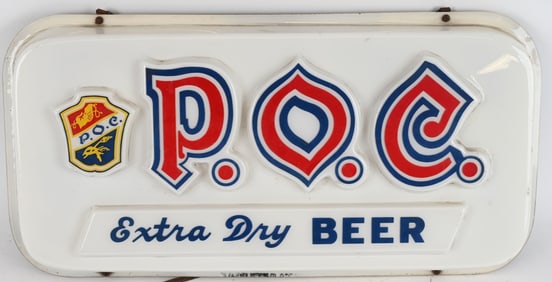 POC EXTRA DRY BEER LIGHTUP SIGN