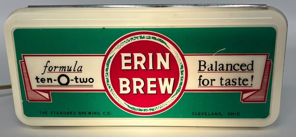ERIN BREW LIGHTUP CASH REGISTER SIGN