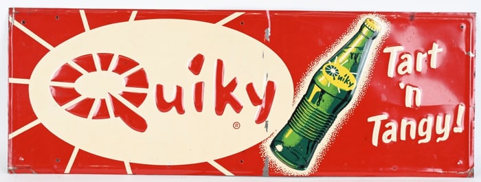 QUICKY SODA TART N TANGY! EMBOSSED TIN SIGN