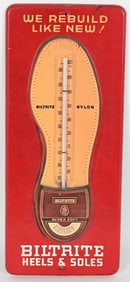 BILTRITE HEEL & SOLES TIN THERMOMETER