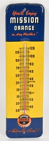 MISSION ORANGE SODA TIN THERMOMETER