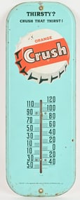 ORNAGE CRUSH TIN THERMOMETER