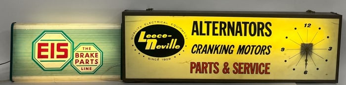 EIS BRAKES & LEECE-NEVILLE ALTERNATORS SIGNS