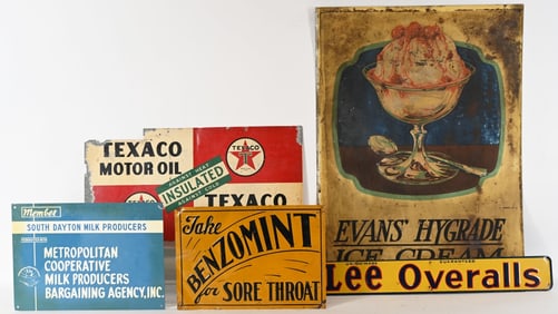 LOT OF TIN SIGNS