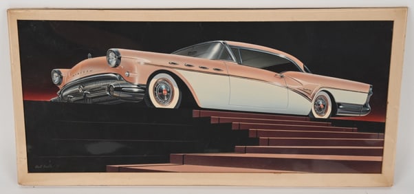 CONCEPT ART WORK 57 BUICK CENTURY BROCURE