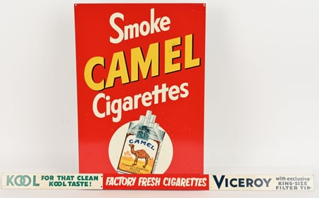 SMOKE CAMEL CIGARETTES TIN SIGN & MORE