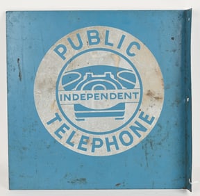 INDEPENDENT PUBLIC TELEPHONE FLANGE SIGN