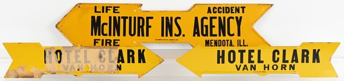 3- TIN ARROW SIGNS