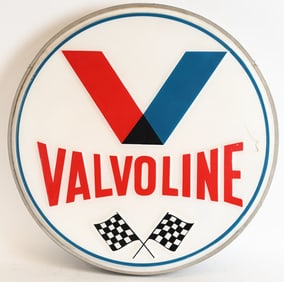 VALVOLINE PLASTIC ROUND SIGN
