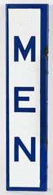 MEN RESTROOM PORCLEAIN FLANGE SIGN