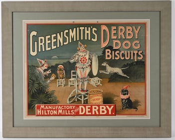 GREENSMITH'S DERBY DOG BISCUITS LITHOGRAPH