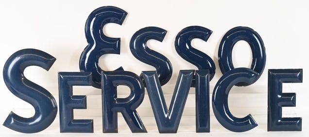 ESSO SERVICENTER PORCELAIN LETTERS