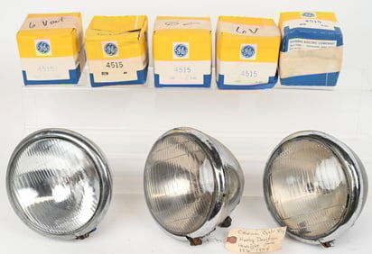 3- HARLEY DAVIDSON SPRINGER CYCLE RAY HEADLIGHTS