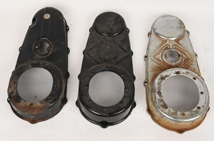 3- HARLEY DAVIDSON KNUCKLE PANHEAD PRIMARY COVERS