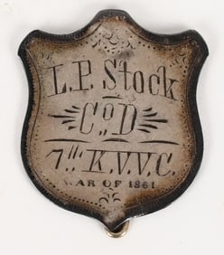 CIVIL WAR ID BADGE 7TH KANSAS VOLUNTEER CAVALRY