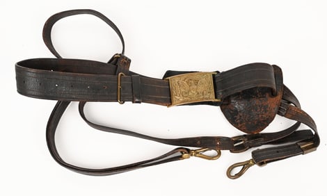 CIVIL WAR M1851 OFFICER'S SWORD BELT AND BUCKLE