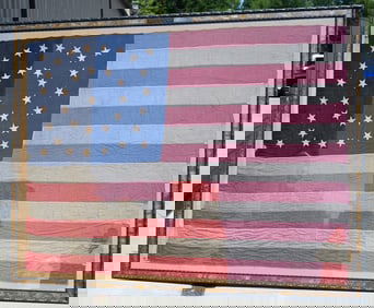 STUNNING CIVIL WAR 35 STAR AMERICAN FLAG 1863