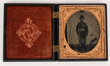 CASED CIVIL WAR WELL ARMED SOLDIER TURNER SIDE ARM