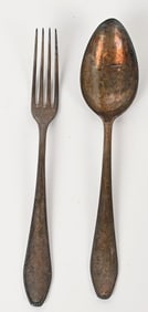 WWII NAZI GERMAN WAFFEN SS MARKED UTENCILS WW2