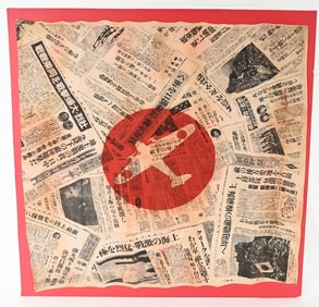 WWII JAPANESE PROPOGANDA SILK FLAG BRING BACK WW2
