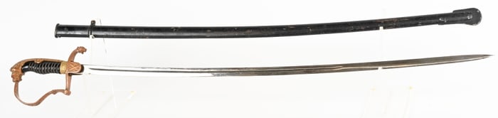 WW1 IMPERIAL GERMAN LION HEAD SWORD W RUBY EYES
