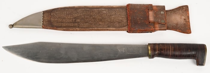COLLINS #254 KNIFE SPAN AM WAR DEDICATION VETERANS
