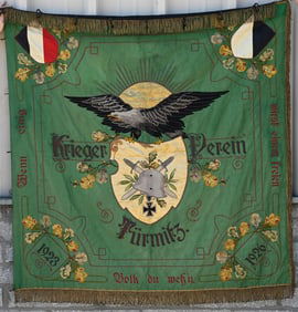 IMPERIAL GERMAN SILK PRUSSIAN ARMY REGIMENTAL FLAG