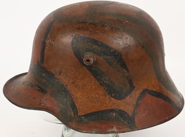 WW1 IMPERIAL GERMAN M17 CAMOUFLAGE HELMET WWI