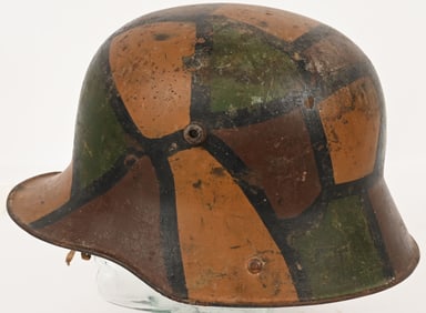 WW1 IMPERIAL GERMAN M17 CAMOUFLAGE HELMET WWI