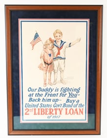 WW1 1917 SECOND LIBERTY LOAN POSTER by T.F MOORE