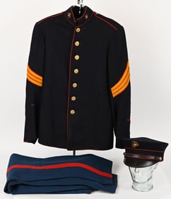 WW1 USMC MARINE CORPS UNIFORM W BELL CROWN VISOR