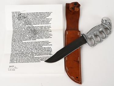 E.W. STONE JR. SKULL & COBRA FIGHTING KNIFE #25